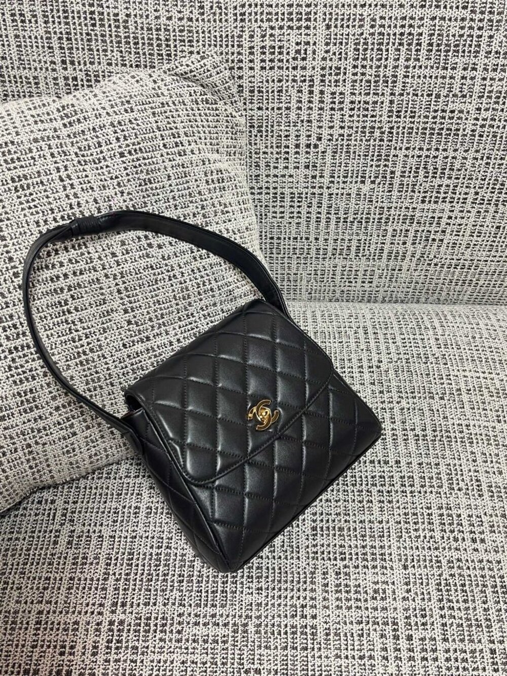 Chanel Vintage Quilted Leather Kelly-Style Top Handle Bag